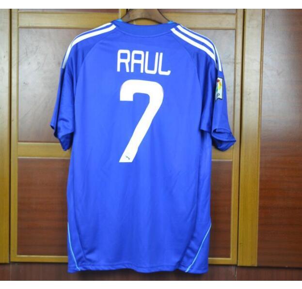 2008-09 Real Madrid Retro Away Kit Soccer Jersey #7 RAUL